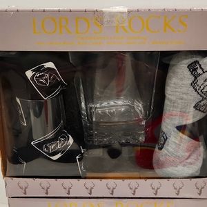 Lord's Rocks Gentleman's Pack Whiskey Themed Gift Set NEW